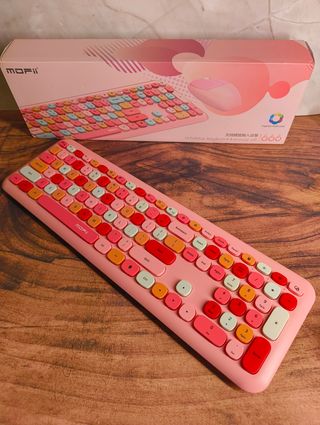 Teclado y Ratón MOFII Rosa Multicolor