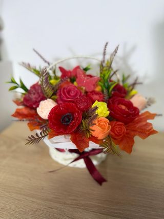 Flores de jabón hechas a mano