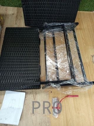 Banco jardín vidaXL ratán negro