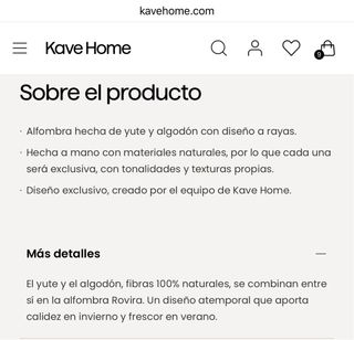 Alfombra Yute Kave Home Beige/Marrón