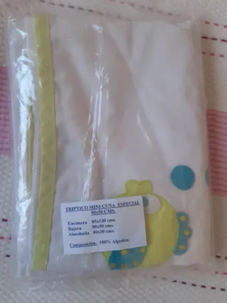 Juego Sábanas Minicuna 90x50cm Algodón 100%