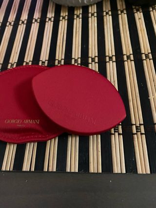 Espejo de bolso Giorgio Armani Rojo Dorado