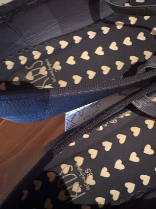 Manoletinas niña azul talla 35, color azul marino