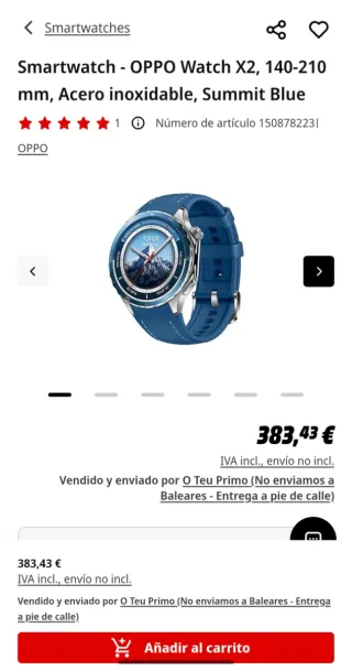 Smartwatch OPPO Watch X2 Azul