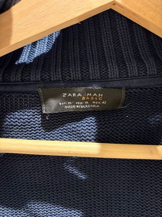 Jersey Zara azul cuello alto
