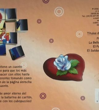 Libro y puzzle cubos El soldadito de plomo