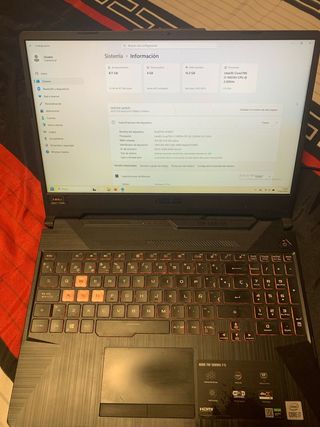 Portátil Asus TUF Gaming F15 Intel Core i7