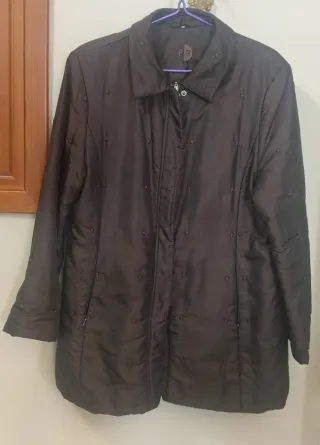 Chaquetón Punto Roma Marrón Talla 44