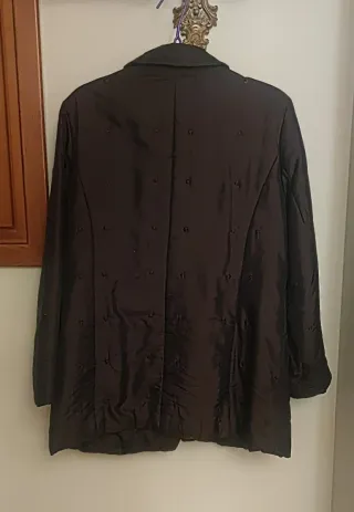 Chaquetón Punto Roma Marrón Talla 44