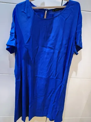 Vestido azul Mango talla M