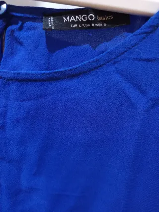 Vestido azul Mango talla M