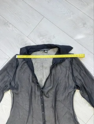 Zara Talla 42 - Blusa Negra Seda