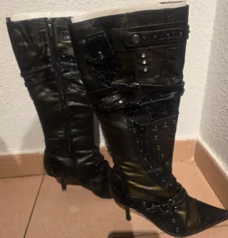 Botas XTI Talla 38 Negro/verde