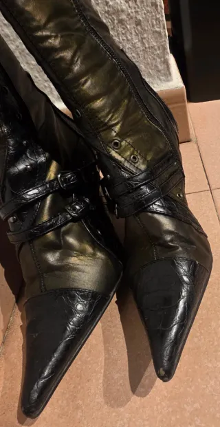 Botas XTI Talla 38 Negro/verde