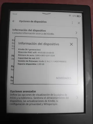 Amazon Kindle 8ª Gen Negro