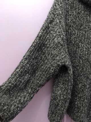 Jersey Zara Oversize Cuello Alto Gris