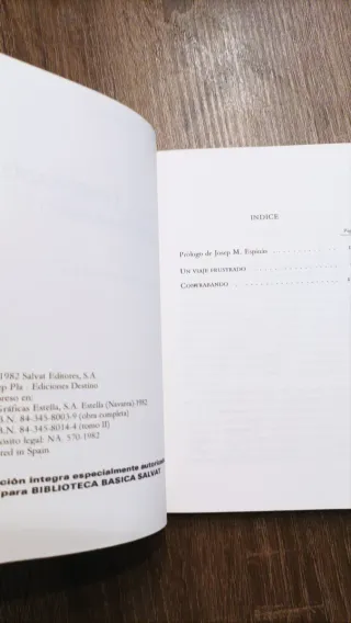 Un viaje Frustrado y Contrabando. José Pla