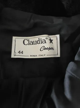 Vestido largo negro flores vintage auténtico