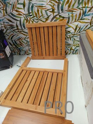 Sgabello bagno in bambù EISL BMBA02-WKBH