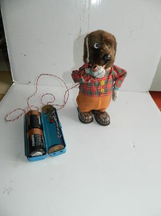 Pupazzo cane fumatore in latta Made in Japan