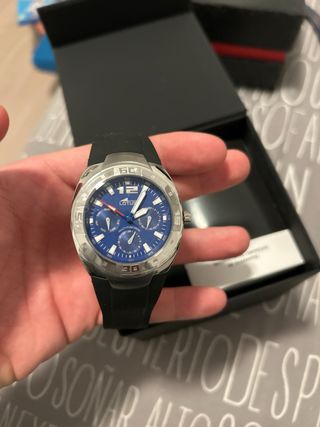 Reloj Lotus Multifunción Azul y Plateado