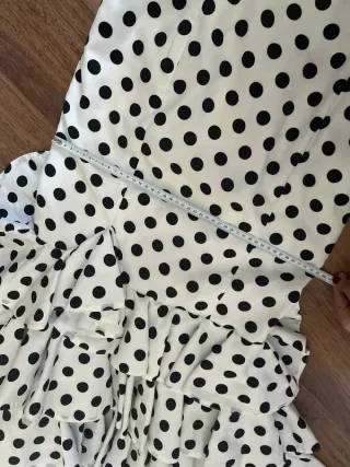 Traje Flamenca Lunares Blanco y Negro