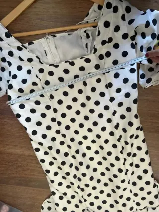 Traje Flamenca Lunares Blanco y Negro