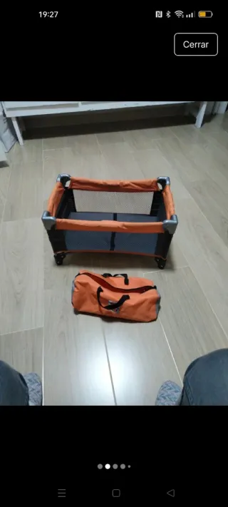 Parque Cuna Viaje Muñecas Naranja