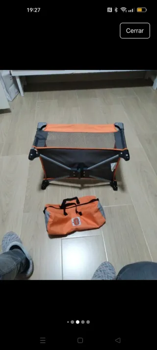 Parque Cuna Viaje Muñecas Naranja