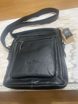 Bandolera Piel Genuina Jaguar Negra