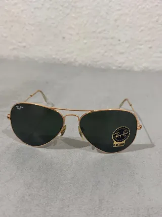 Gafas Ray-Ban Aviator Dorado y Negro 58[]14 135