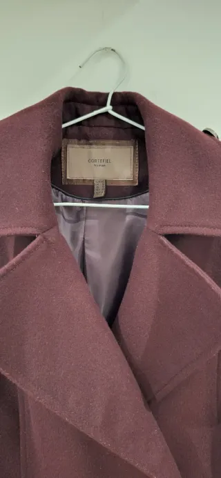 Chaquetón burdeos doble botonadura