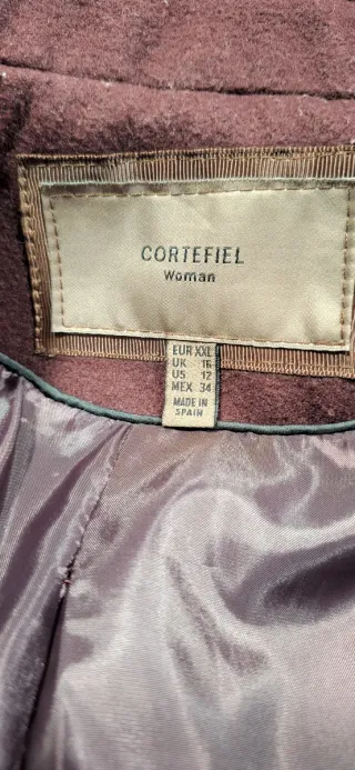 Chaquetón burdeos doble botonadura