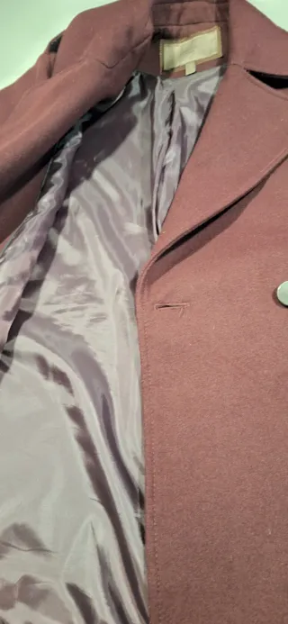 Chaquetón burdeos doble botonadura