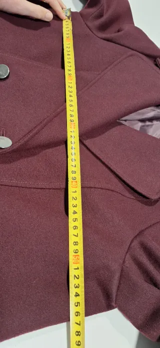 Chaquetón burdeos doble botonadura