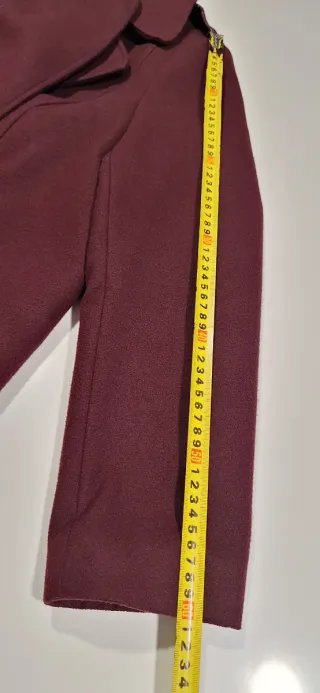 Chaquetón burdeos doble botonadura