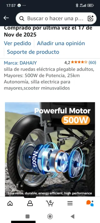 Silla de ruedas eléctrica plegable