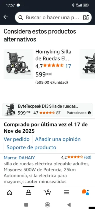 Silla de ruedas eléctrica plegable