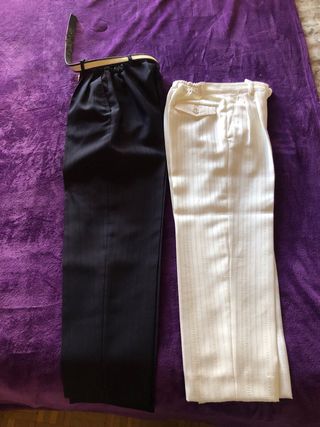 Traje de comunión niño azul marino y blanco