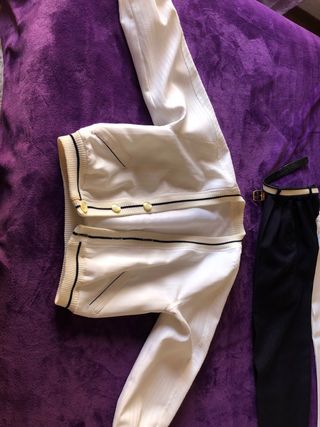 Traje de comunión niño azul marino y blanco