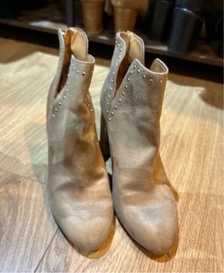 Botines Pull&Bear Beige/Marrón Talla 38
