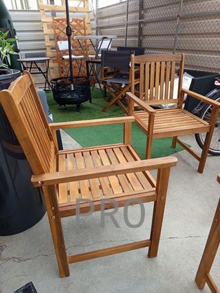 4 Sedie da giardino in legno