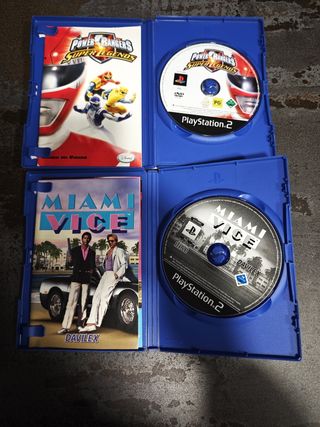 Lote 2 Juegos PS2: Power Rangers y Miami Vice