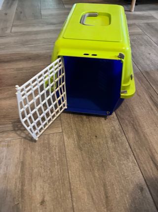 Transportín para gatos azul y verde