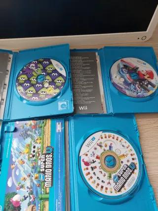 Lote 3 juegos Wii U: Mario Kart, Splatoon, New Sup