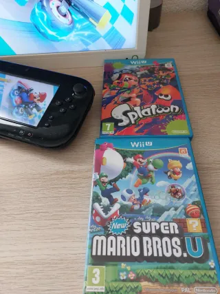 Lote 3 juegos Wii U: Mario Kart, Splatoon, New Sup