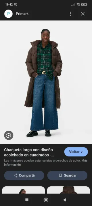 Chaquetón Primark Marrón Impermeable Talla XL Y M