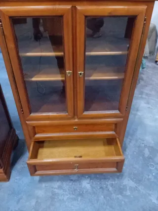 Mueble Vitrina Aparador Alto Madera