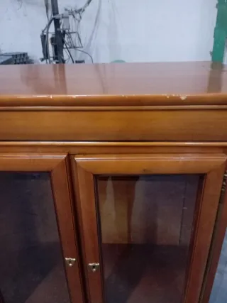 Mueble Vitrina Aparador Alto Madera