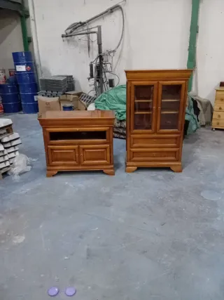 Mueble Vitrina Aparador Alto Madera